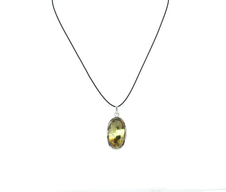 A photo of the 925 Sterling Silver Amber Pendant product