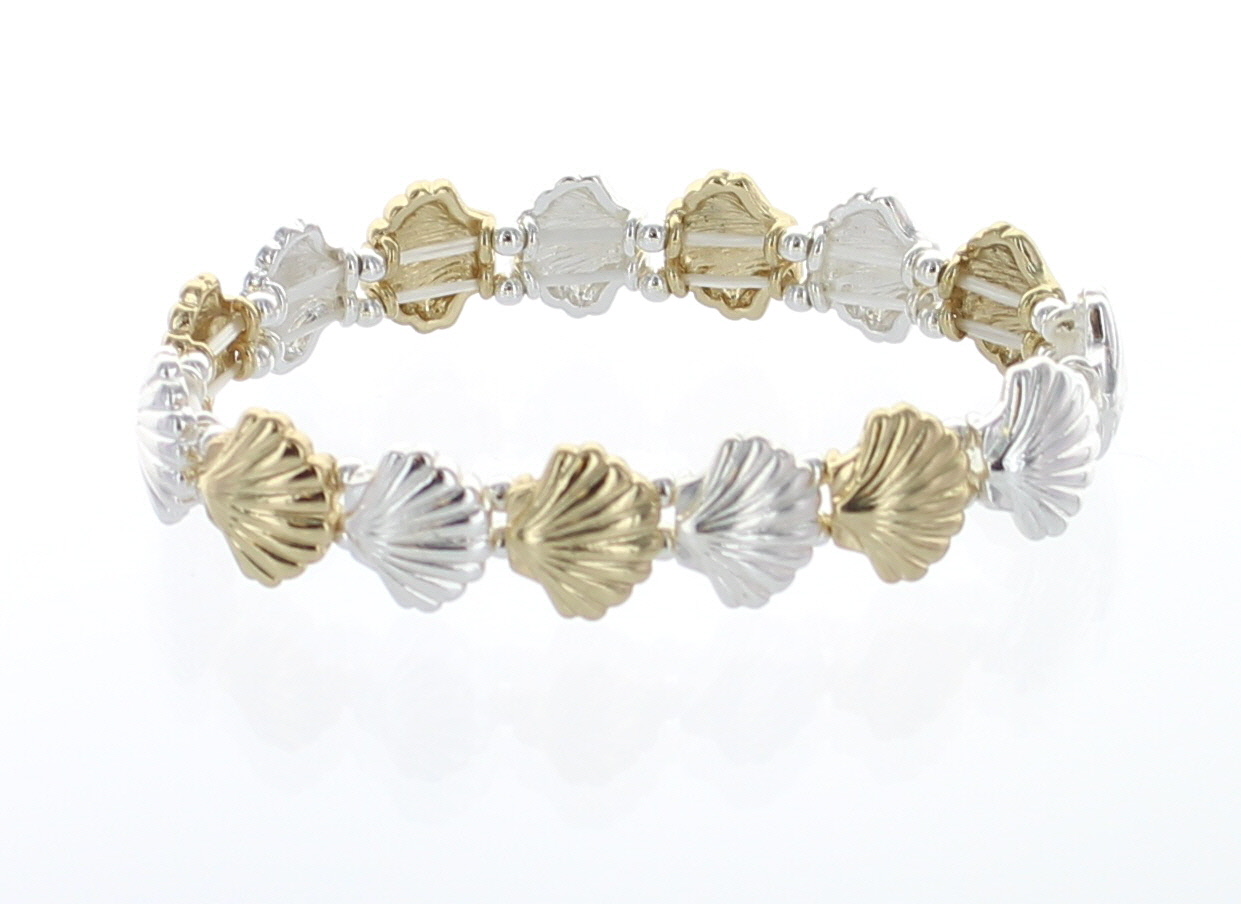 gold scallop shell bracelet