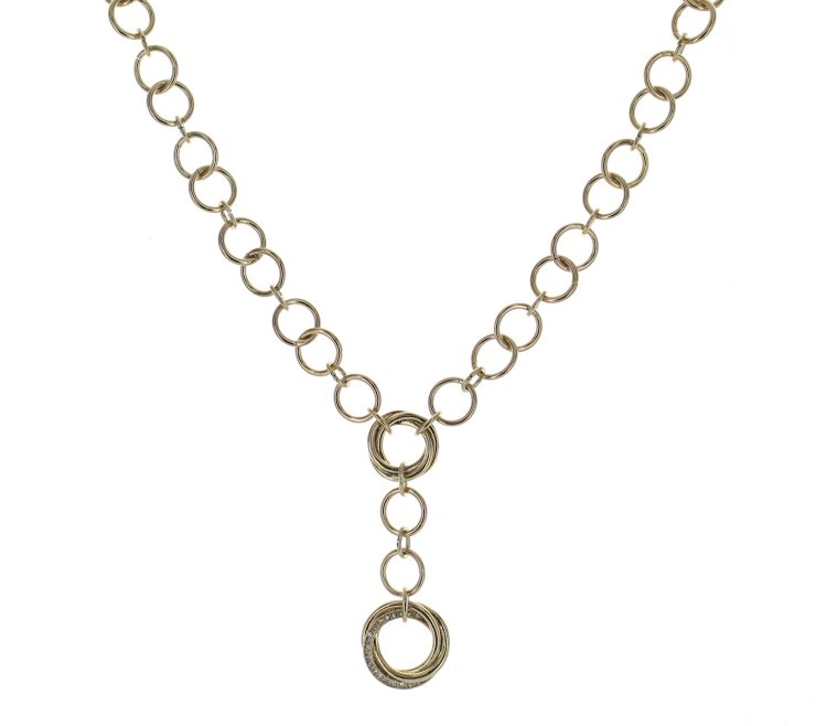 A photo of the Gold Double Loop Necklace product