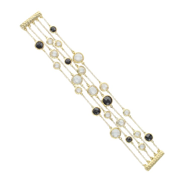 A photo of the Gold Multi Chain Gem Bracelet product