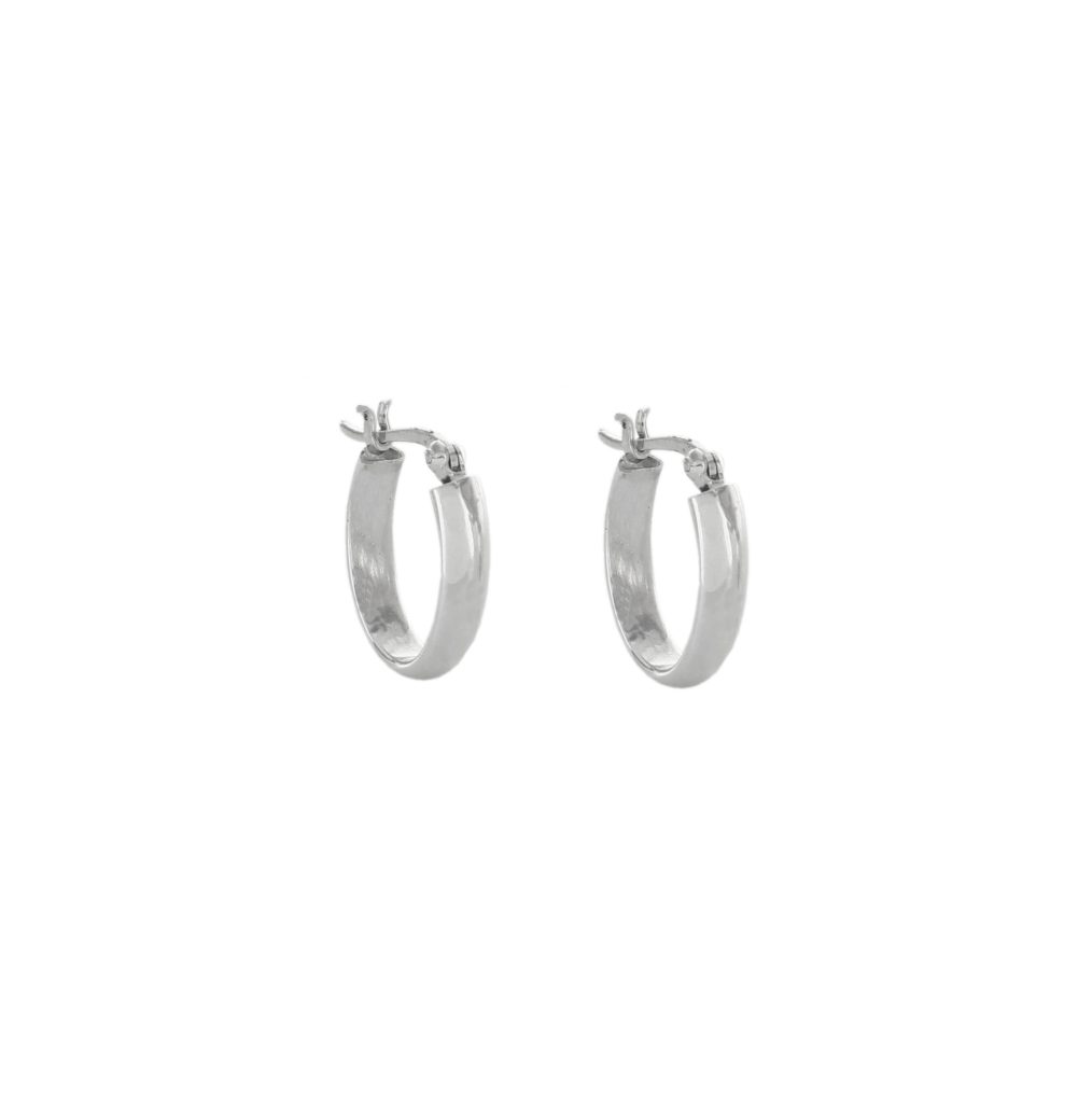 Small Sterling Silver Oval Hoops - Best of Everything | Online Shopping