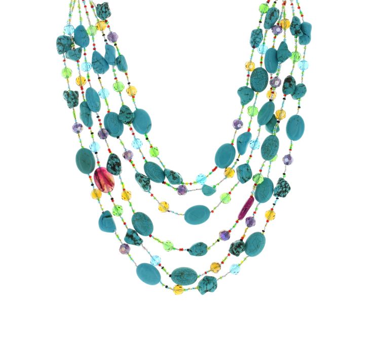 A photo of the Layers of Turquoise Necklace product