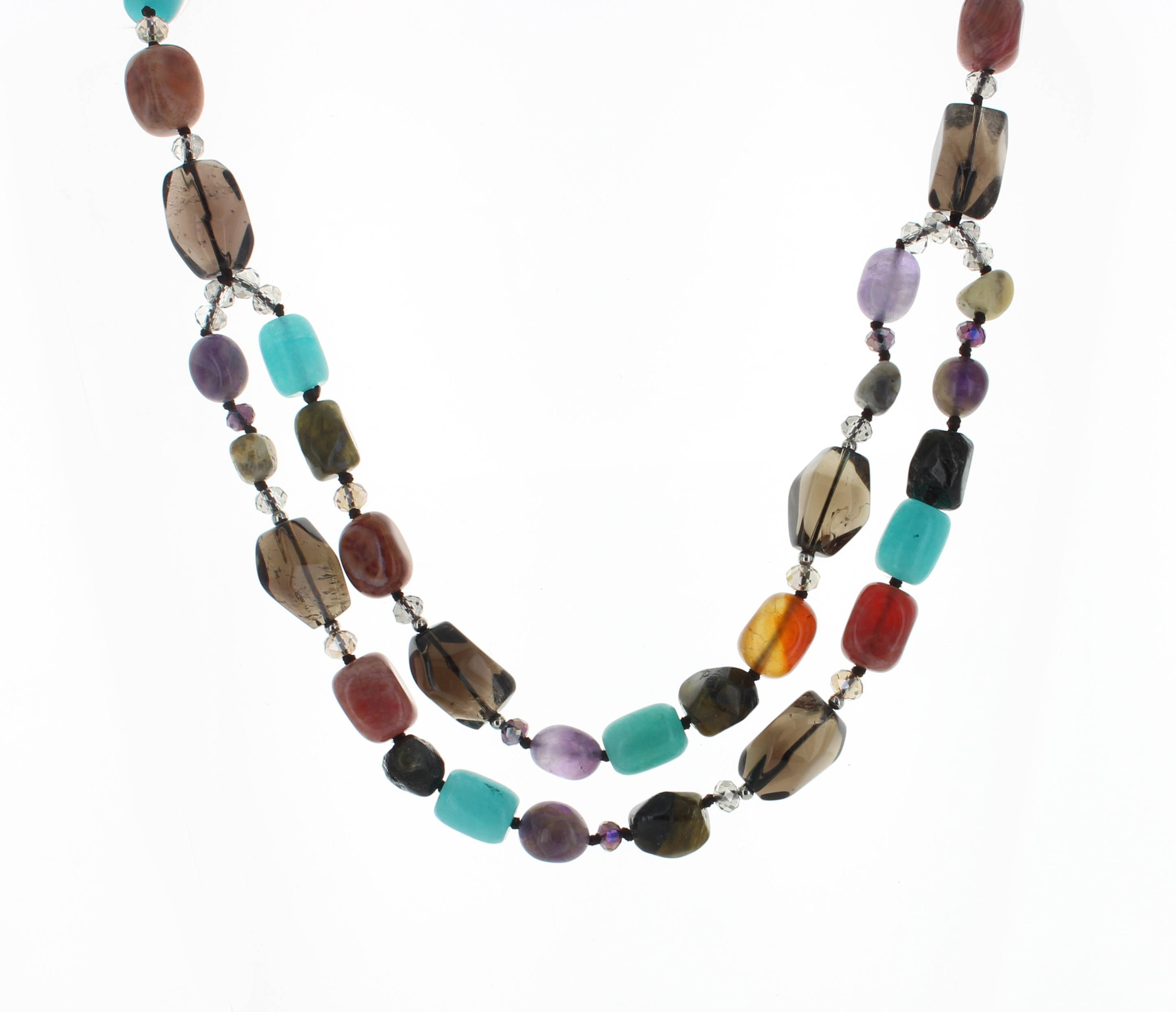 Multi Color Beads Layered Necklace - Best of Everything | Online Shopping