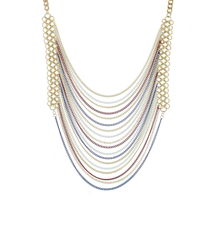 A photo of the Chains Layered Necklace product