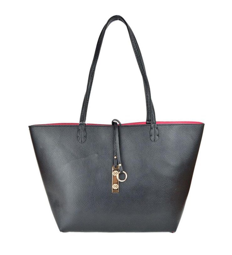 A photo of the Black & Fuchsia Reversible Tote product