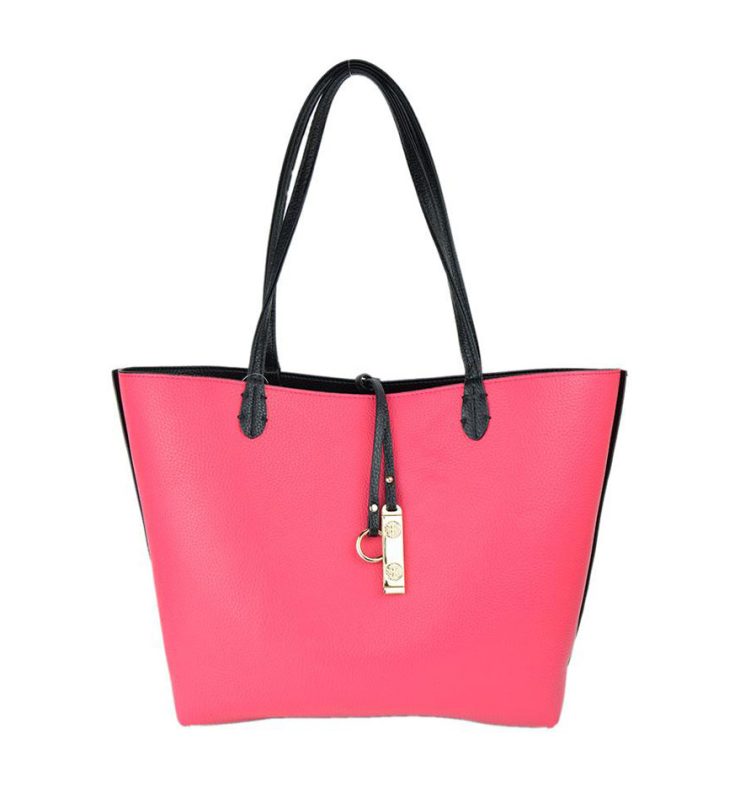 A photo of the Black & Fuchsia Reversible Tote product