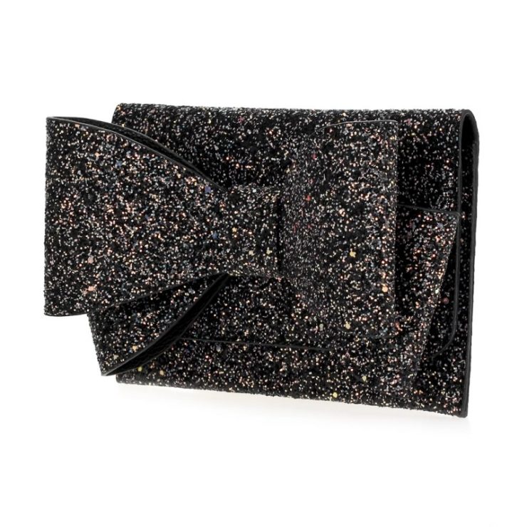 A photo of the Big Bow Galaxy Glitter Clutch product