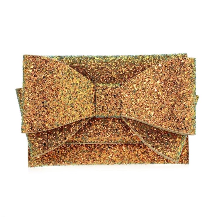 A photo of the Big Bow Galaxy Glitter Clutch product