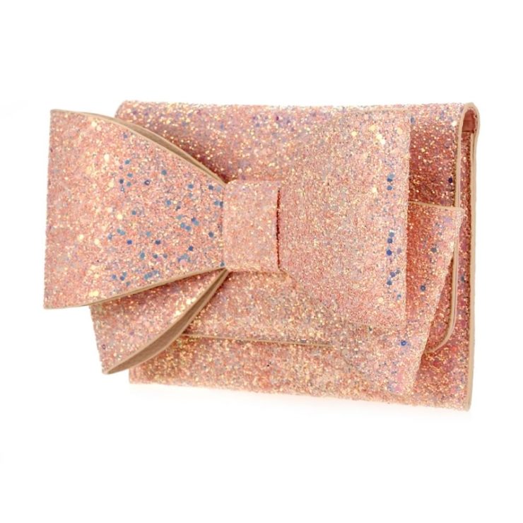 A photo of the Big Bow Galaxy Glitter Clutch product