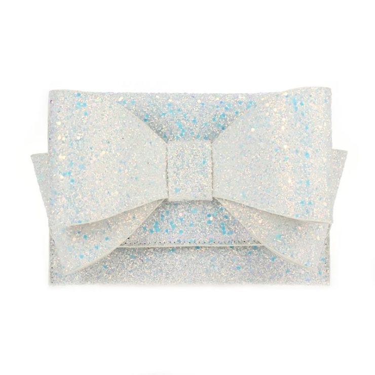 A photo of the Big Bow Galaxy Glitter Clutch product