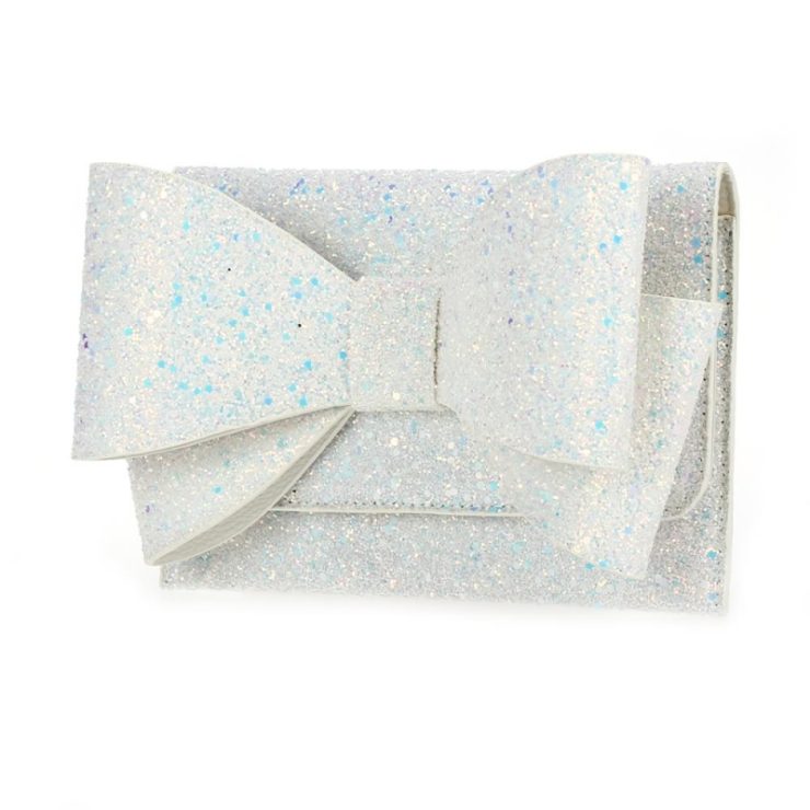 A photo of the Big Bow Galaxy Glitter Clutch product