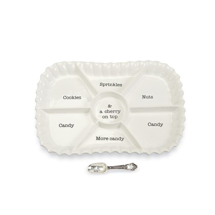 A photo of the Ice Cream Topping Ceramic Serving Platter Set product