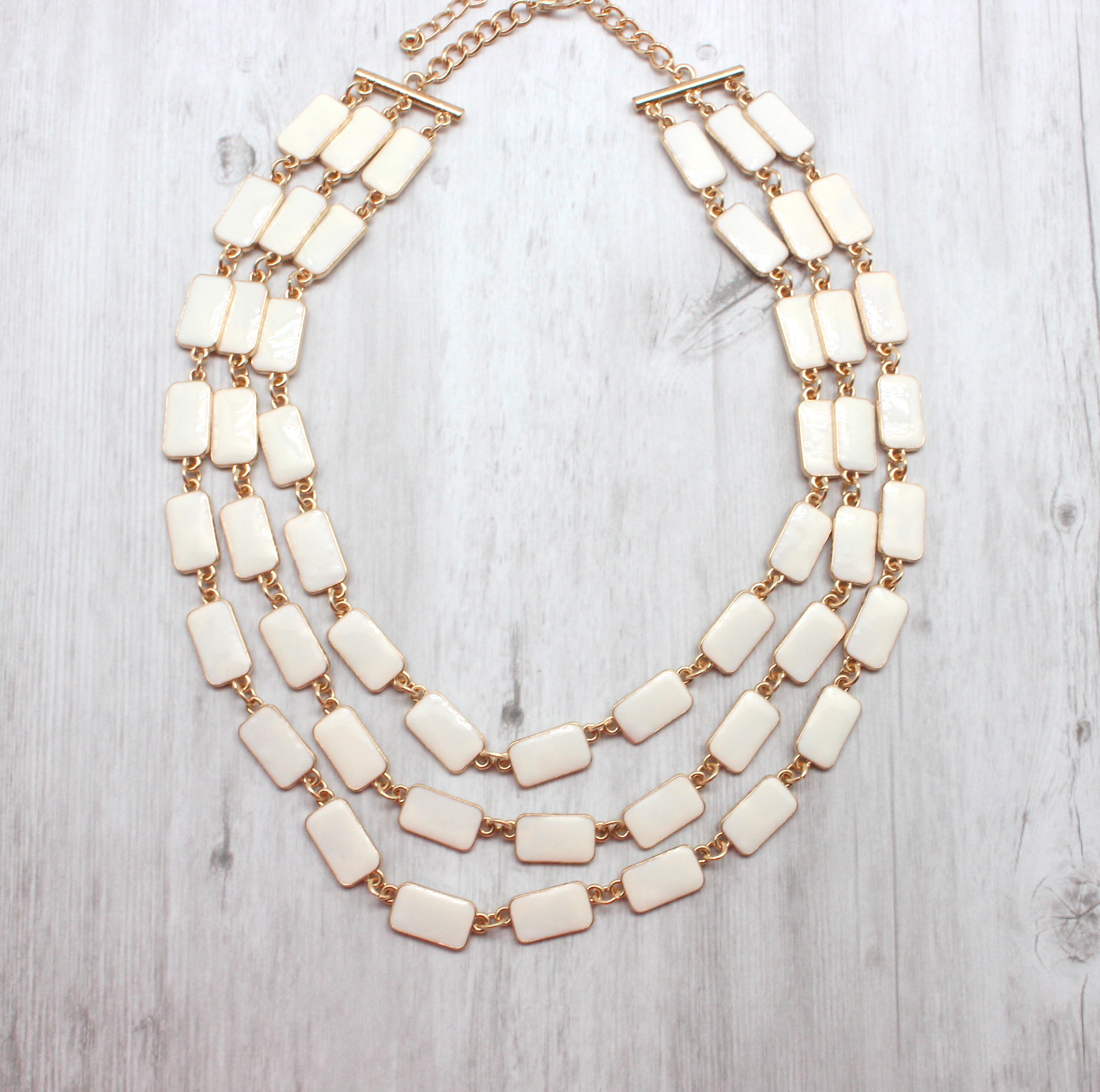 White Rectangle Necklace - Best of Everything | Online Shopping