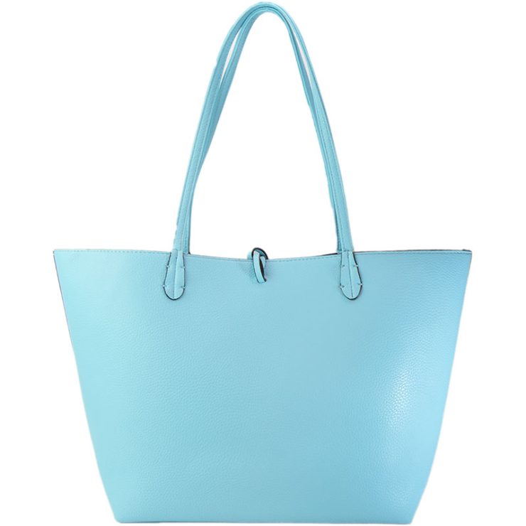 A photo of the Baby Blue & Pink Reversible Tote product