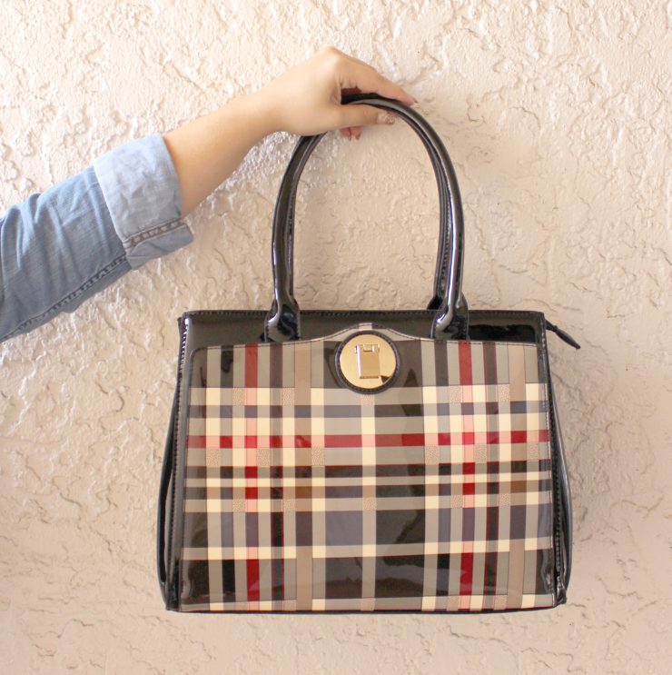 A photo of the Pop Of Plaid Handbag product