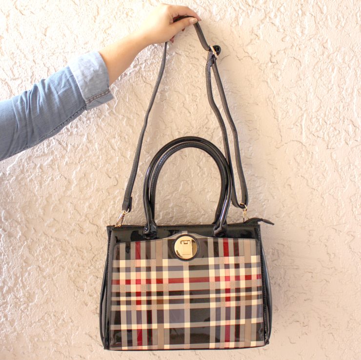 A photo of the Pop Of Plaid Handbag product