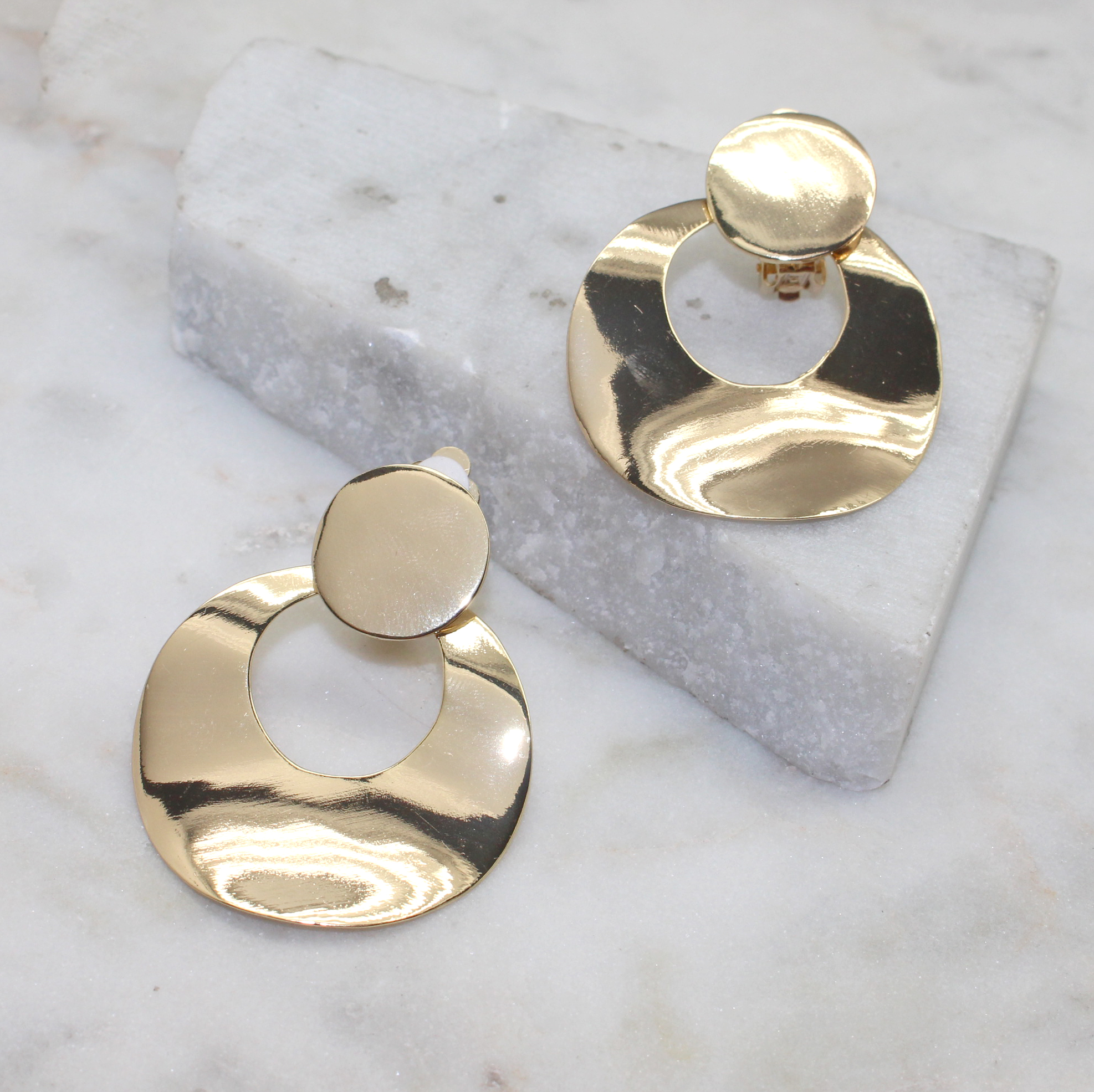 retro clip on earrings