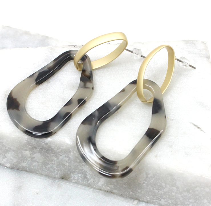 A photo of the Lava Earrings in Grey product