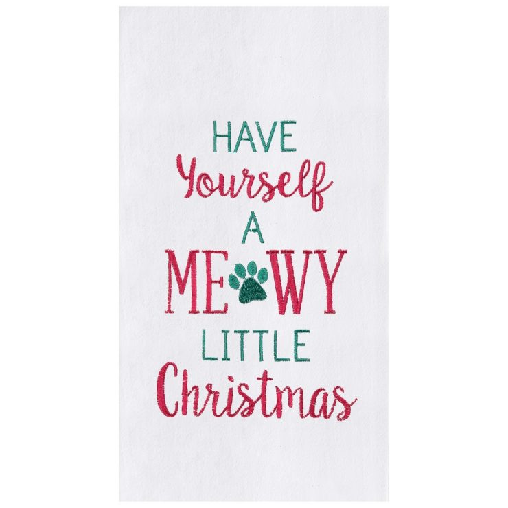 A photo of the Meowy Little Christmas Towel product