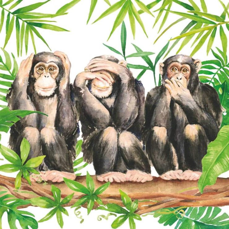 A photo of the Three Apes Napkins product