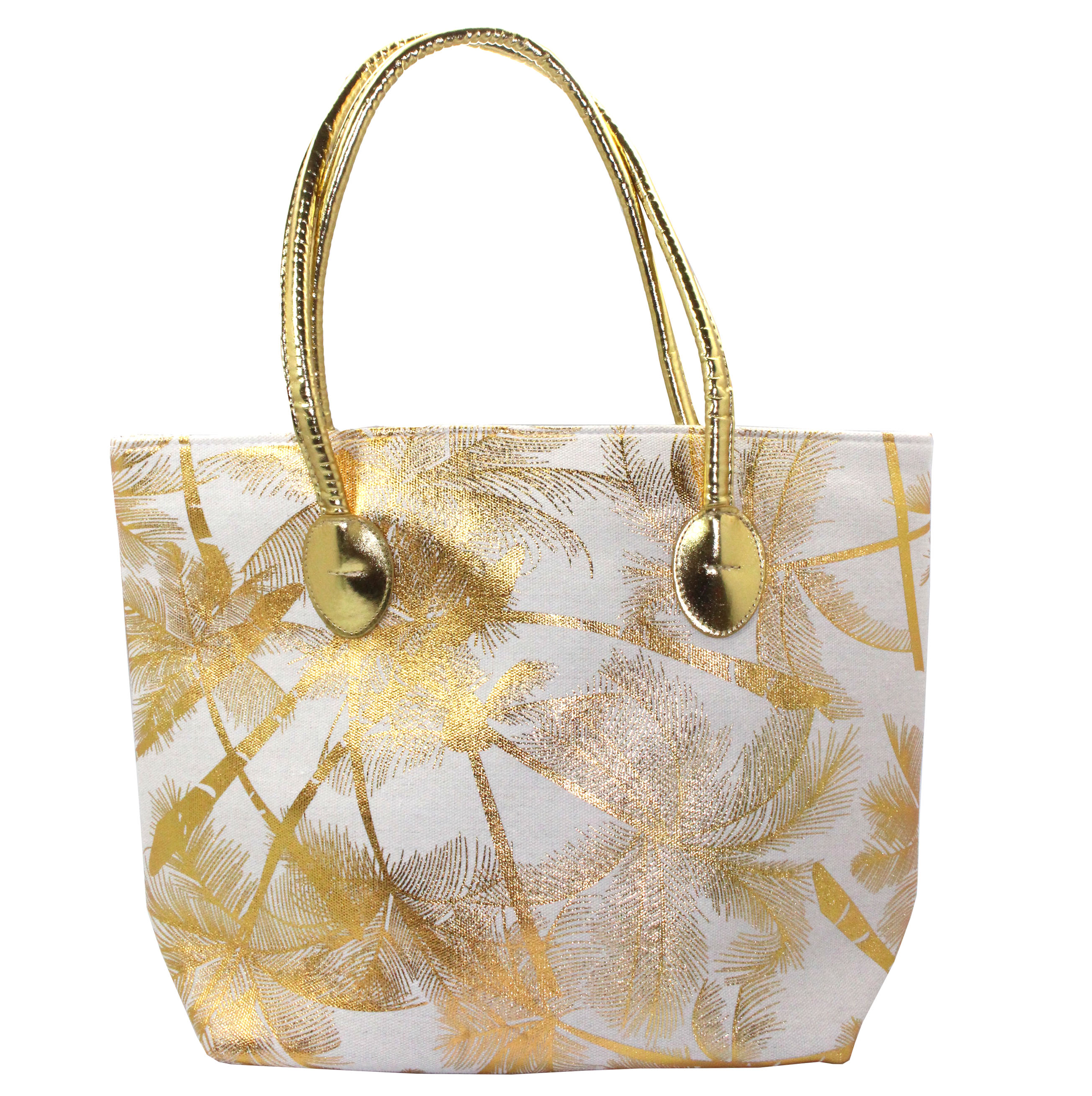 Metallic Palms Tote Bag - Best of Everything | Online Shopping