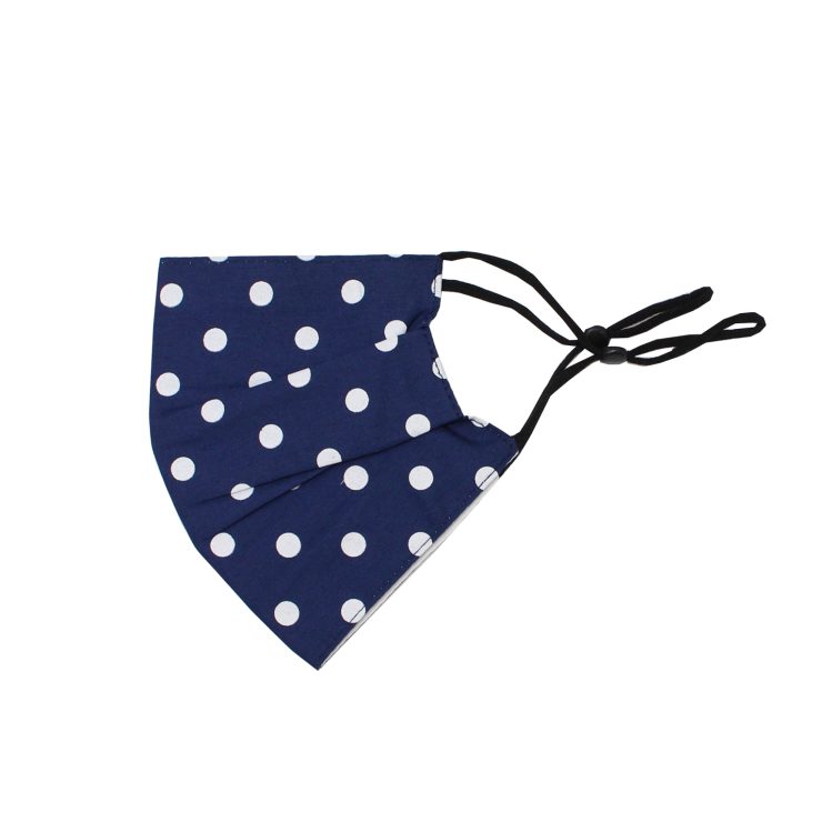 A photo of the Polka Dot Face Mask In Navy product