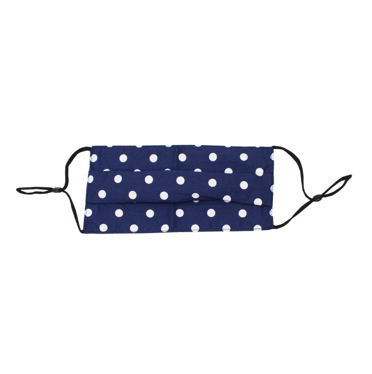 A photo of the Polka Dot Face Mask In Navy product