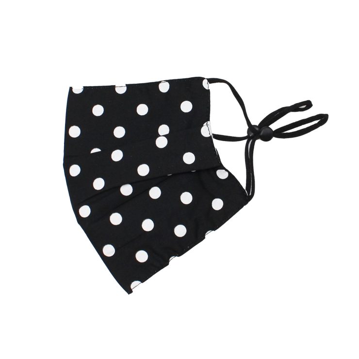 A photo of the Polka Dot Face Mask In Black product