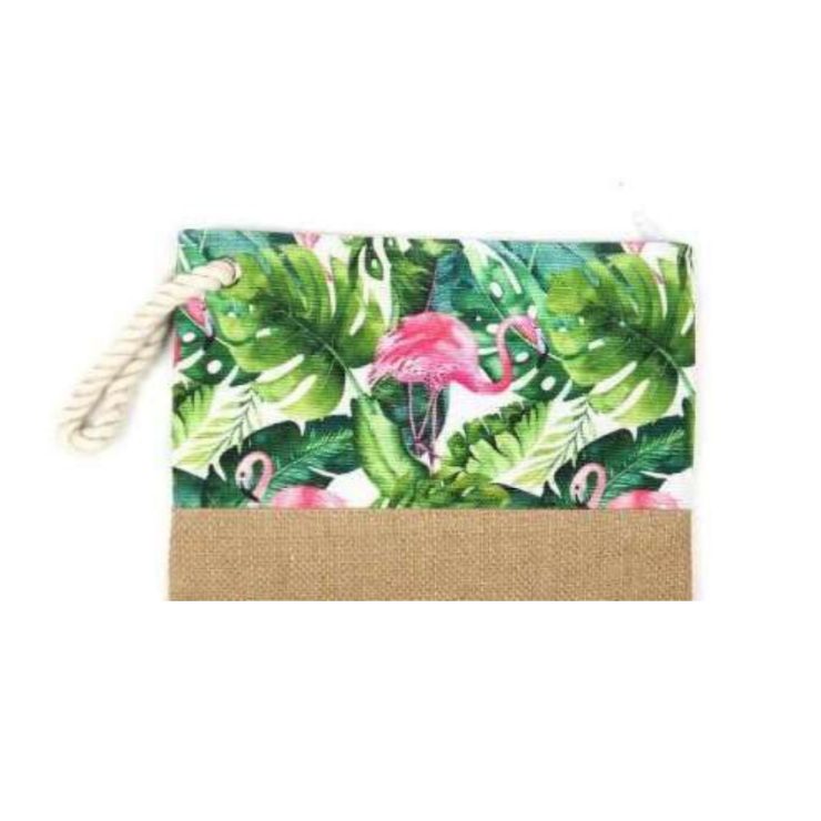 A photo of the Tropical Flamingo Wristlet product