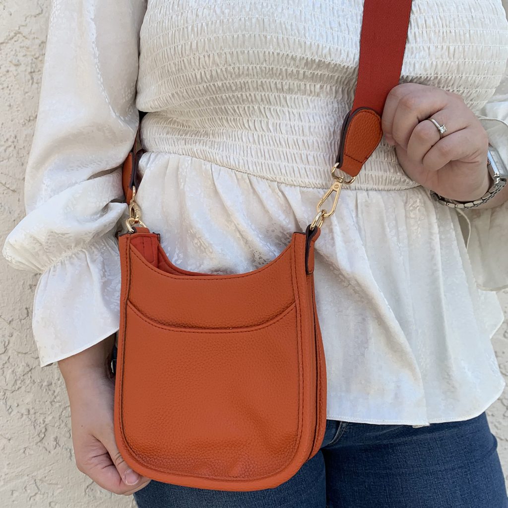 Mini Messenger Bag In Orange - Best of Everything | Online Shopping