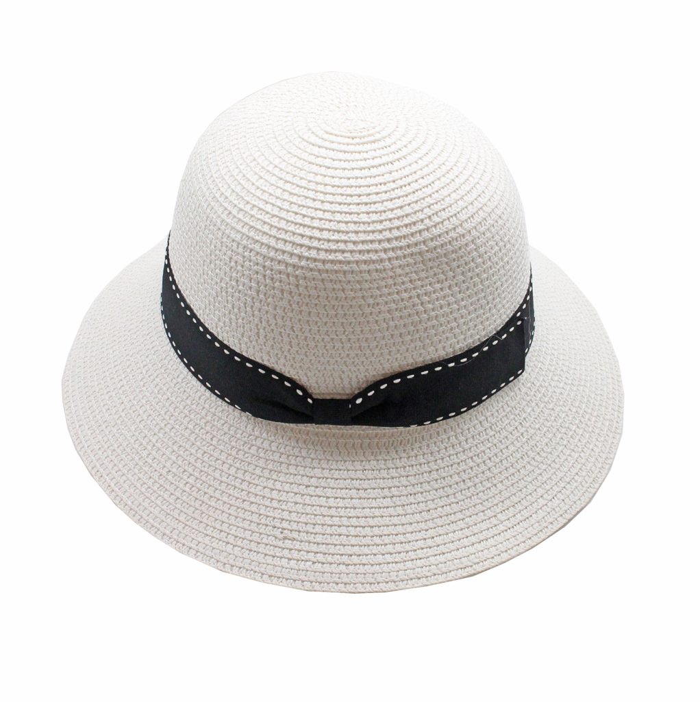 Straw Bucket Hat In White - Best of Everything | Online Shopping