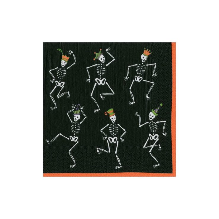 A photo of the Dancing Skeletons Cocktail Napkins product