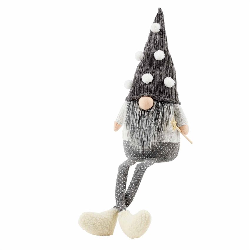 Gray Pom Pom Dangle Leg Gnome - Best of Everything | Online Shopping
