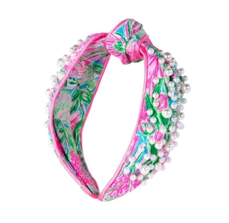 A photo of the Lilly Pulitzer Embellished Knotted Headband product