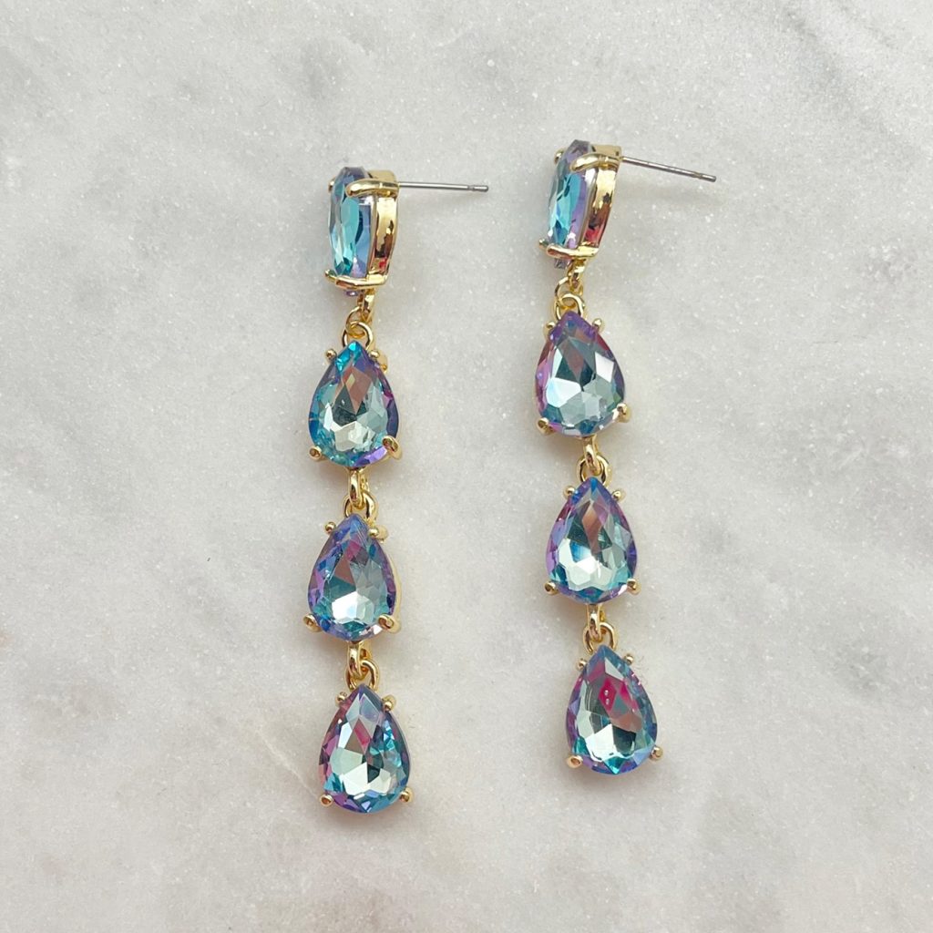 Hidden Gem Earrings In Aqua - Best of Everything | Online Shopping