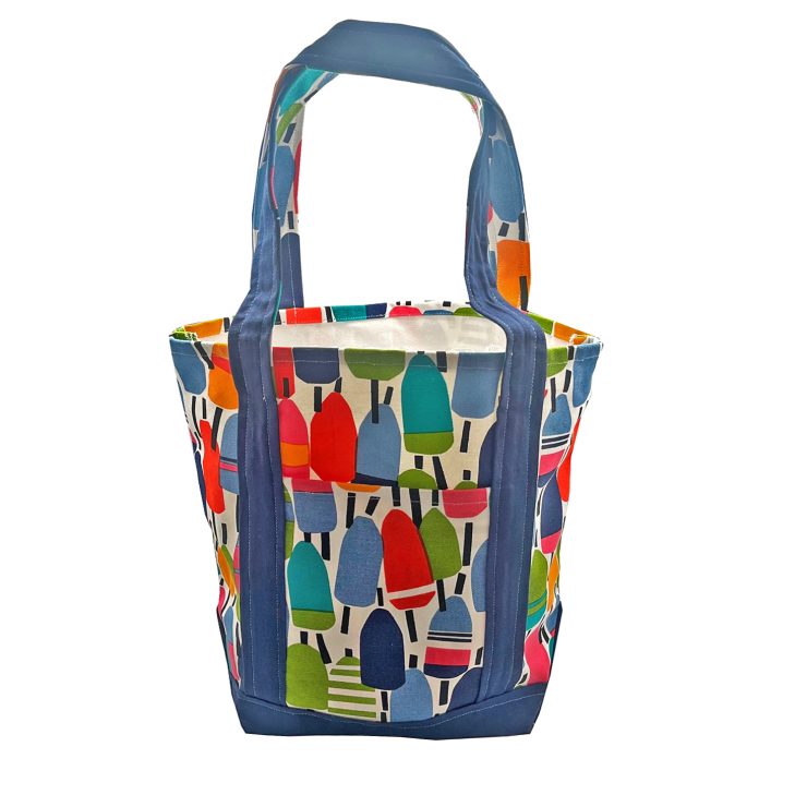 A photo of the Colorful Buoy Canvas Tote Bag product