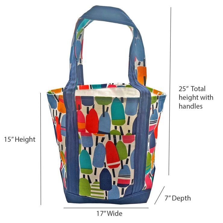 A photo of the Colorful Buoy Canvas Tote Bag product