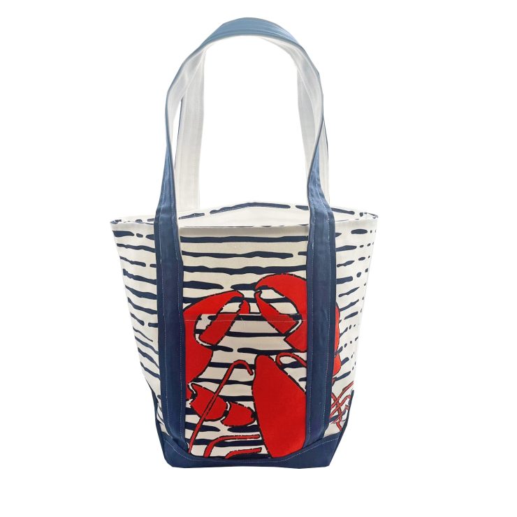A photo of the Lobster Canvas Beach Tote Bag product