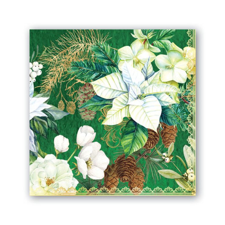 A photo of the Winter Blooms Cocktail Napkins product