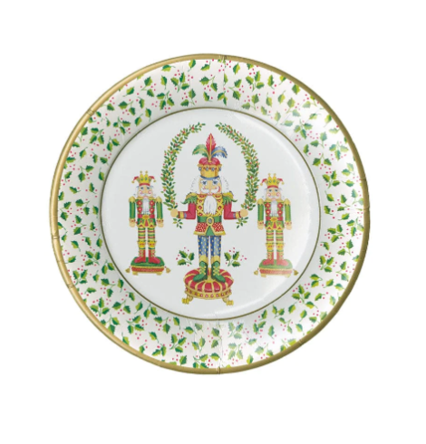 A photo of the Nutcracker Christmas Salad & Dessert Plates product