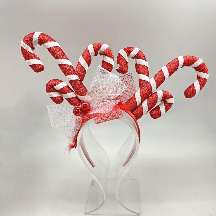 A photo of the Candy Cane Fascinator product