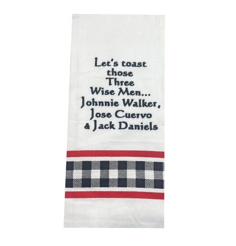 A photo of the Let's Toast Those Three Wise Men Towel product