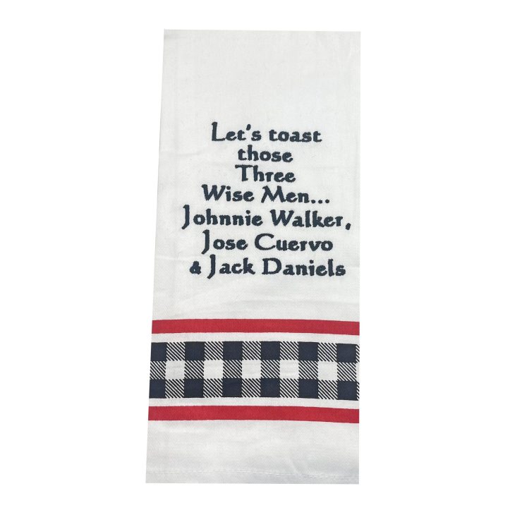 A photo of the Let's Toast Those Three Wise Men Towel product