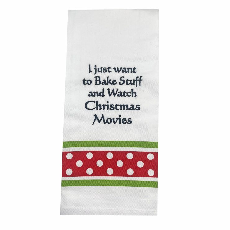 A photo of the Bake Stuff and Watch Christmas Movies Towel product