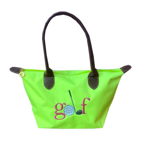 A photo of the Golf Nylon Tote in Neon Yellow product