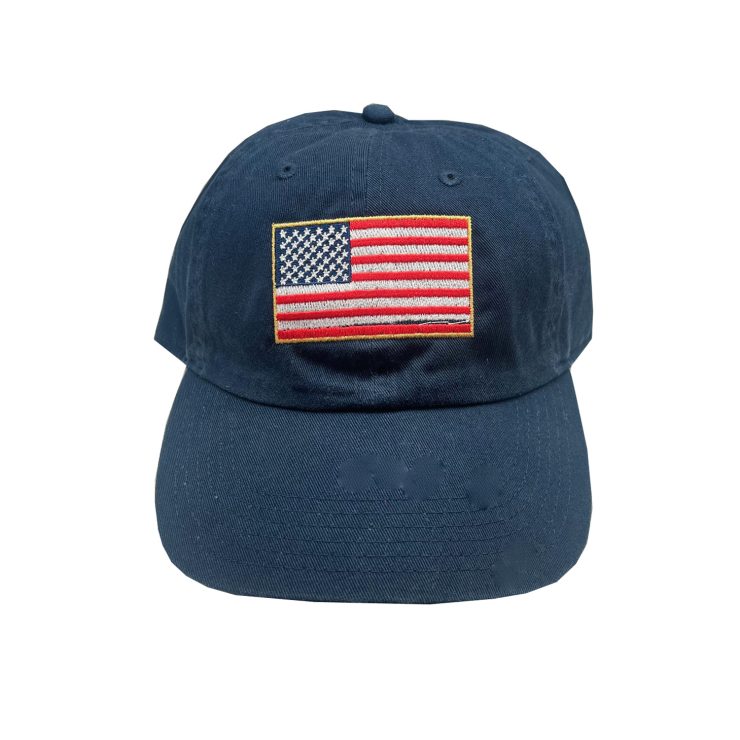 A photo of the American Flag Hat in Navy product