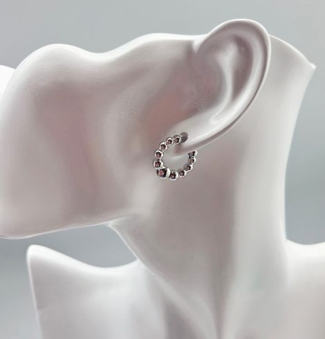 A photo of the Bubble Hoop Earrings in Silver product