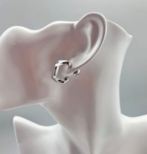 A photo of the Fluid Hoops in Silver product