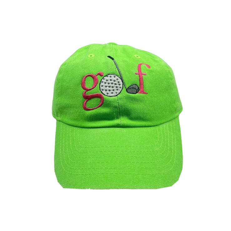 A photo of the Golf Hat in Lime Green product