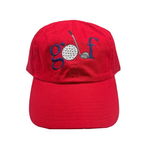 A photo of the Golf Hat in Red product